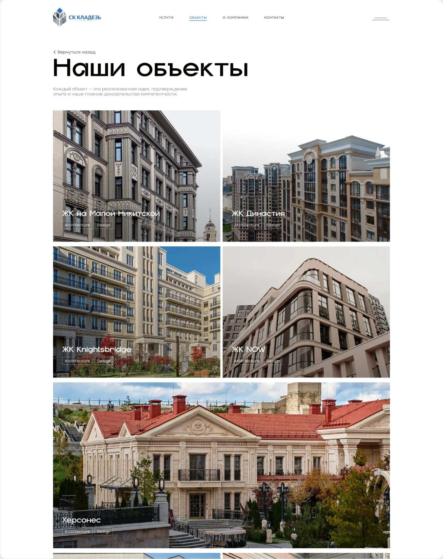 Дополнительный интерфейс — Кладезь — архитектурные проекты